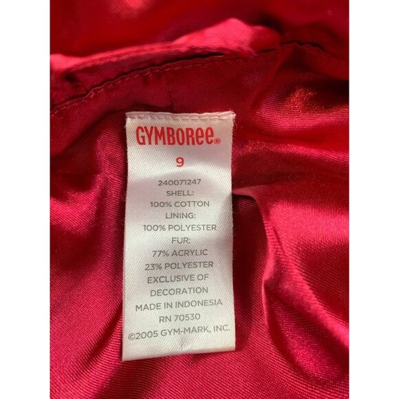 Gymboree Overcoat Girl's 9 Pink Hooded Toggle Closure Corduroy Faux Fur Cotton - Picture 3 of 16